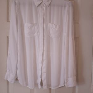 White button-down blouse